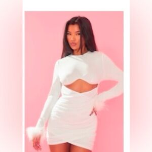 Elegant White Cut-Out Dress